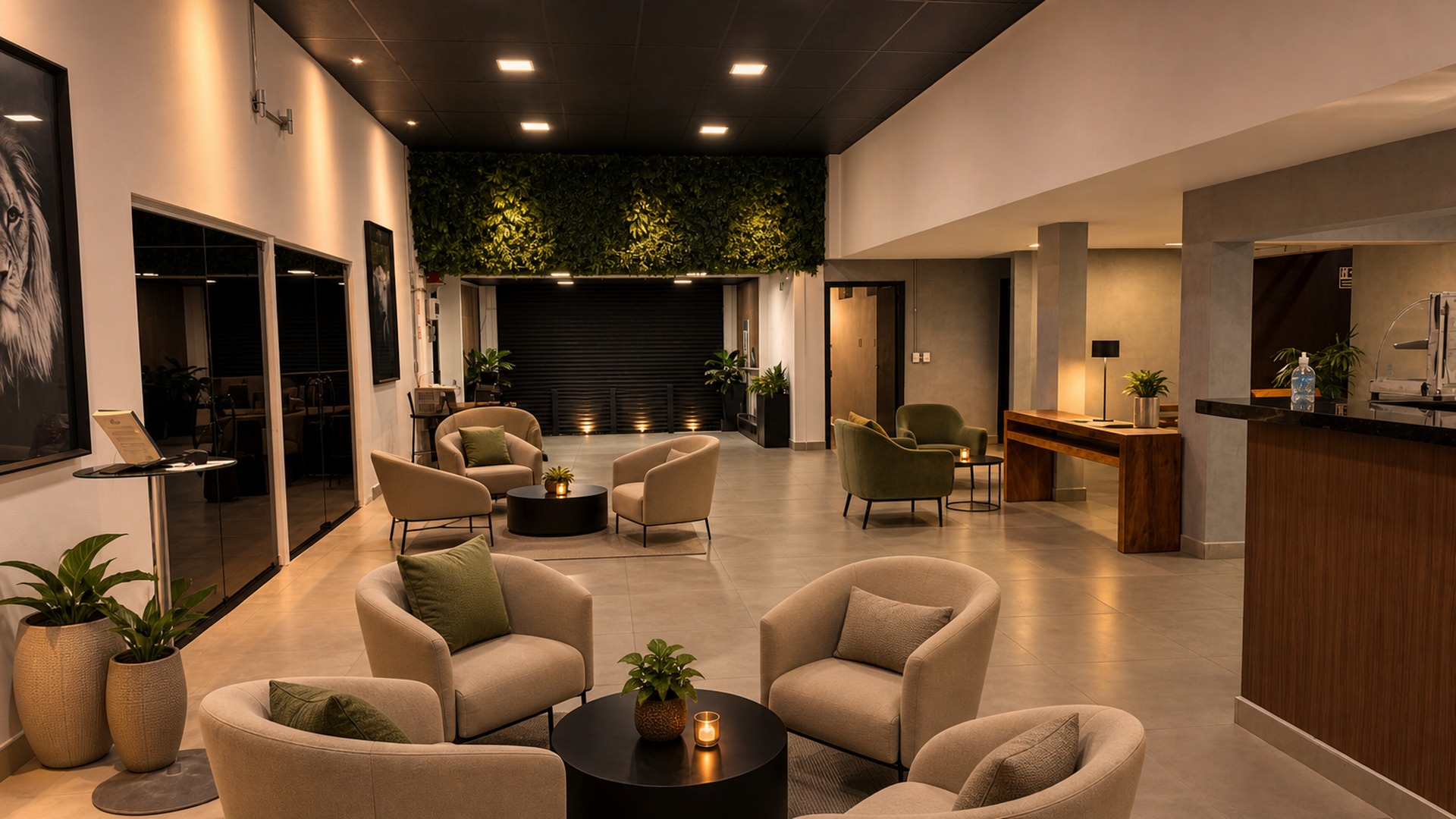 Lounge Elo do CN HALL montado com poltronas para networking